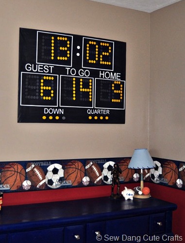 Birth stats scoreboard wall decor. - Mod Podge Rocks